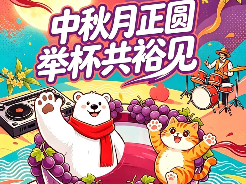 中秋月正圆  举杯共裕见